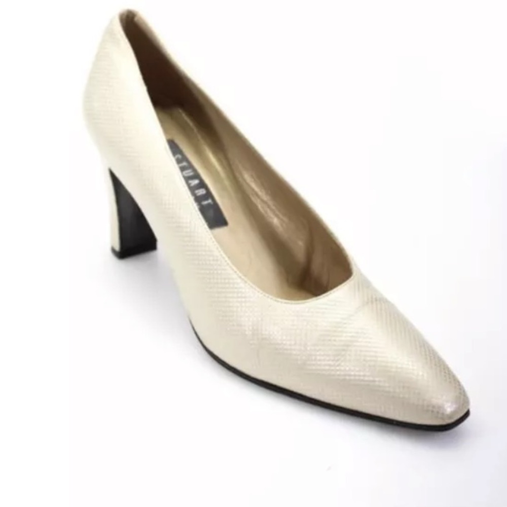Stuart Weitzman Pumps In Bone With A Dot Texture … - image 2